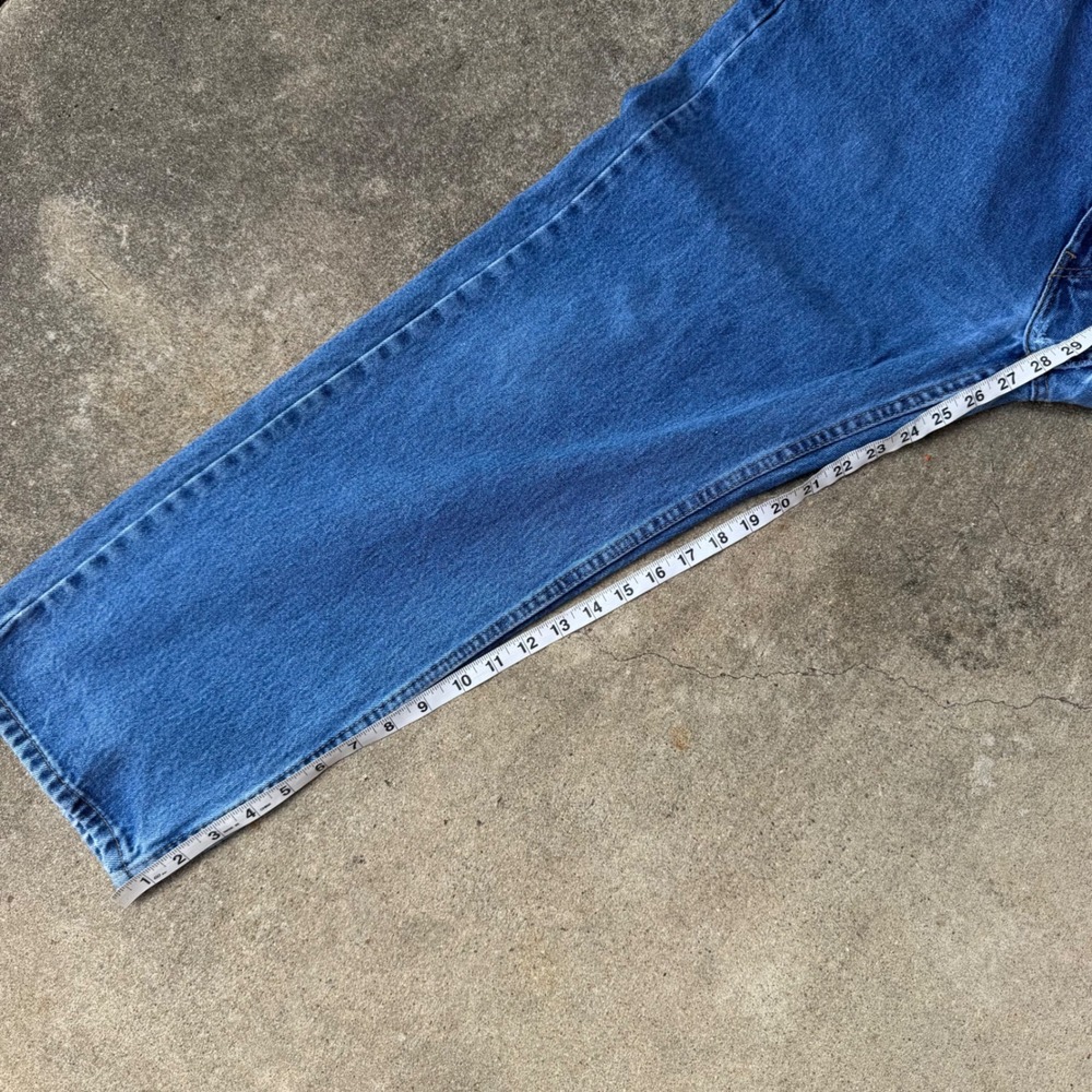 Levis 505 Regular Fit Straight Leg Jeans Mens 42x30 Blue Denim 505-0216 - Picture 7 of 12